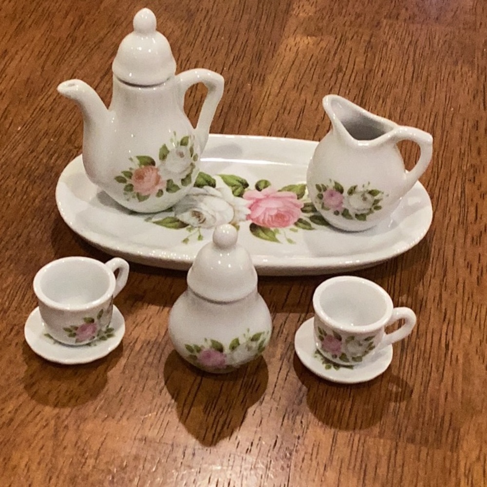 Floral Miniature Tea Set